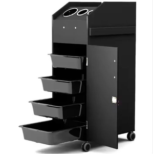 Carrito de Almacenamiento de Belleza, Soporte para Secador de Pelo, Equipo de Estilista, Ruedas Giratorias con Bloqueo, Carrito de Salón - Product Image 1