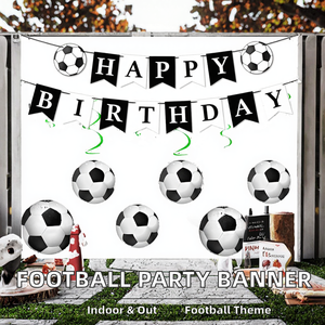 Guirnaldas de Papel <span class=keywords><strong>con</strong></span> Forma de Balón de Fútbol <span class=keywords><strong>para</strong></span> <span class=keywords><strong>Cumpleaños</strong></span>, Guirnalda Triangular <span class=keywords><strong>con</strong></span> Balones Colgantes <span class=keywords><strong>para</strong></span> Decoración de Fiestas Infantiles - Product Image 2