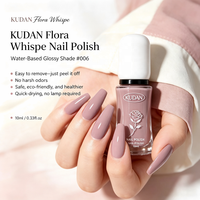 Vernis à ongles KUDAN brillant violet pailleté, pelable, sans lampe, non toxique, pour manucure DIY à domicile, vente en gros