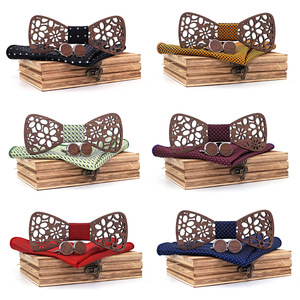 Ingrosso papillon in <span class=keywords><strong>legno</strong></span> per uomini gentili vestito di moda di alta qualità fatto a mano disegno cavo modello Vintage uomo ragazzo <span class=keywords><strong>legno</strong></span> - Product Image 1