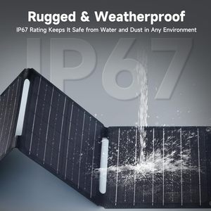 Panneaux solaires pliables et flexibles Sunfield 21W à 22% d'efficacité, noirs, étanches, portables, pour stockage d'énergie – Meilleures ventes UE - Product Image 3