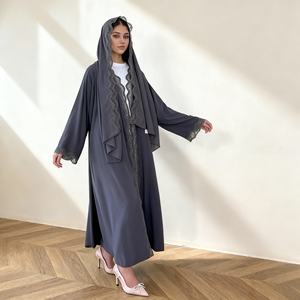 Premium Lace Polyester Elegant Custom Party Dress <b>Abaya</b> for Muslim Women Evening <b>Wedding</b> and Special Occasions - Product Image 1