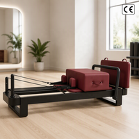 Lit de Pilates Reformer en aluminium avec barre de pieds coulissante complète, équipement d'exercice de Pilates mobile pour studio de Pilates avec logo personnalisé