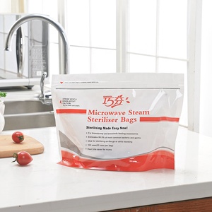 Bolsa de pie reutilizable, esterilizador de <span class=keywords><strong>microondas</strong></span>, bolsas de vapor para esterilizador de bebé, <span class=keywords><strong>biberones</strong></span>, extractor de leche aséptico - Product Image 2