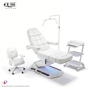 Fauteuil de Salon de Beauté Moderne en Cuir Synthétique, <span class=keywords><strong>Lit</strong></span> de Beauté Électrique à 4 Moteurs, Table et <span class=keywords><strong>Lit</strong></span> de Massage pour Extensions de Cils et Soins du Visage - Product Image 4