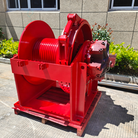 Winch Hidrolik Kelautan Drum Ganda untuk Penjangkaran Kapal, Pengangkatan Kargo Berat, Operasi Dek Kapal, Mesin Pengangkat Lepas Pantai