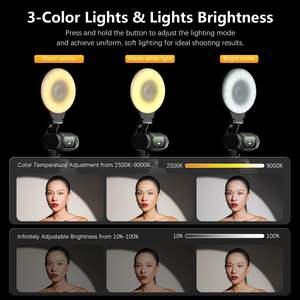 Amazear - Accesorios de Iluminación LED Recargables de 3 Colores, Material ABS, para Cámara DJI Osmo Pocket 3 - Product Image 3