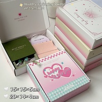 Boîtes d'expédition en carton ondulé esthétiques roses personnalisées, boîtes d'expédition imprimées mignonnes pour les petites entreprises, vêtements, cosmétiques, emballages