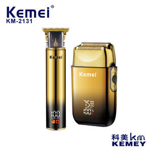ชุดเครื่องตัดผมไฟฟ้าเคเมอิ เคเอ็ม-2131 พร้อมจอแสดงผล LCD ตัวเครื่องโลหะใช้พลังงานแบตเตอรี่สำหรับผู้ชายและสัตว์เลี้ยง - Product Image 3
