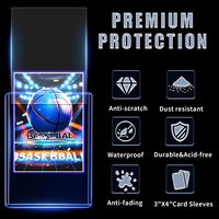 Prime Fit Protège-cartes rigides en plastique ultra transparents 3"X4" pour cartes de baseball, sans fermeture, pour cartes de sport et de collection