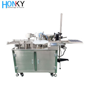 Machine de remplissage et de bouchage automatique de flacons de bureau avec 2300 flacons/heure, plage de 0,6 à 6 ml, pompe <span class=keywords><strong>en</strong></span> céramique, AC 220V - Product Image 1