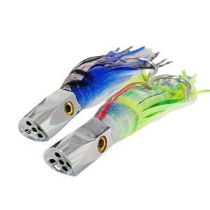 Esca da Pesca Hunt House Big <span class=keywords><strong>Game</strong></span> con Testa in Metallo Ramato e Gonna <span class=keywords><strong>di</strong></span> Calamaro, 21cm 105g 110g, Esca Morbida per Pesca a Traina - Product Image 4