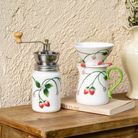 Paniers filtrants à café en céramique, filtre à goutte, mousseur à lait, design rustique durable, qualité alimentaire, pour café, transfrontalier