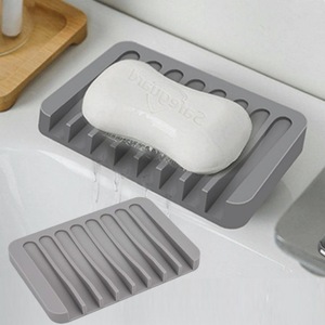 Self Draining Silicone Soap Mat, Flexible Anti-slip Soap Saver <b>Tray</b> for <b>Shower</b>, Bathroom Countertop & Kitchen Sink - Product Image 1