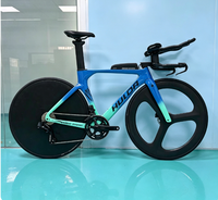 Vélo de triathlon HULDA 700C entièrement en carbone, 24 vitesses, groupe de transmission sans fil TT7110, cadre aérodynamique, freins à disque hydrauliques