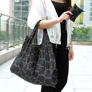 โปรโมชั่นถุงโพลีเอสเตอร์นำมาใช้ใหม่ที่กำหนดเองพับชายหาดถุงช้อปปิ้งถุงรีไซเคิลขายส่ง - Product Image 6