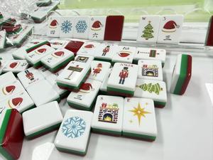 Stock Disponible, Fotos Reales: Juego de Mahjong Americano Temático Cascanueces de Acrílico para Jugar a Mano, Venta al por Mayor de Navidad - Product Image 5