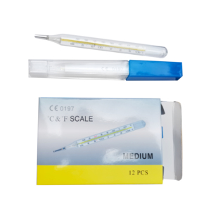 Thermomètre clinique à mercure pour aisselles, mesure de la température corporelle pour adultes, enfants et bébés - Product Image 1