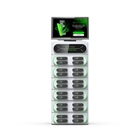 Station de recharge de téléphone portable intégrée à écran tactile à 24 emplacements, borne de recharge de batterie partagée, distributeur automatique de location de batteries externes