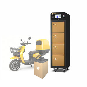 Armoire de permutation de batteries au lithium pour tricycles/motocyclettes électriques à l'étranger, 4 compartiments, charge synchronisée, état de la batterie visible - Product Image 6