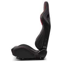 Siège de course universel YLA rouge en cuir de haute qualité avec coutures spéciales, réglable, pour simulateur de conduite et station de jeu