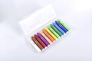 Juego de crayones de gel no tóxicos de 18 colores para niños Crayones giratorios y giratorios para dibujo de niños