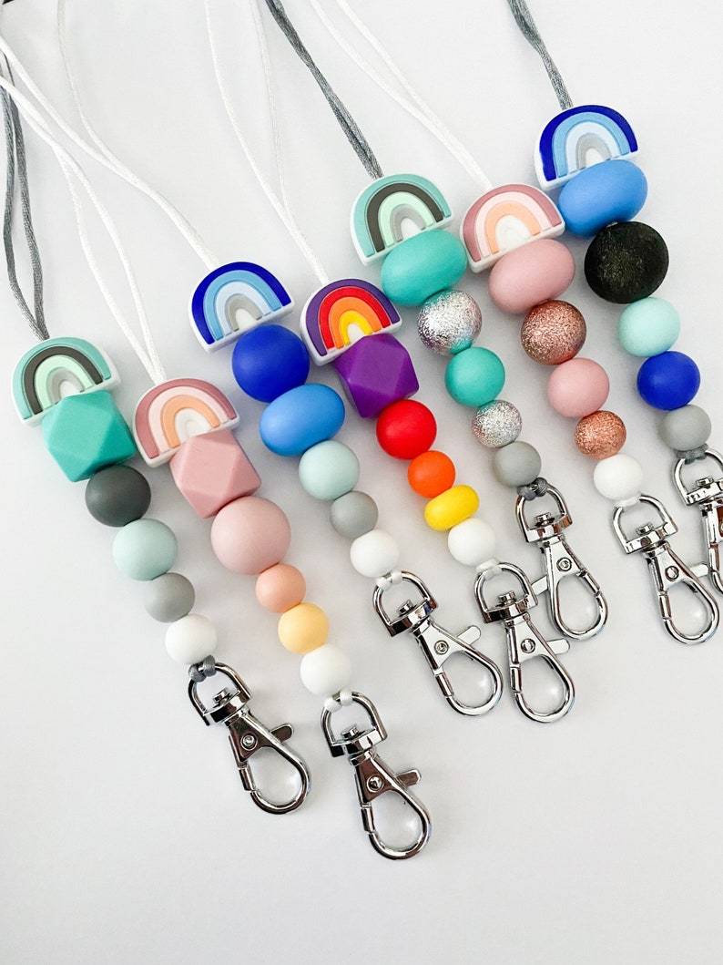 Commonly Use Hot Sale Soft Colorful Waterproof Name Card Tool Silicone Adjustable Neck Lanyards for Children Image 4