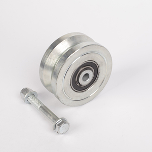 Vente en gros de <span class=keywords><strong>roue</strong></span> à rouleaux pour <span class=keywords><strong>portail</strong></span> coulissant <span class=keywords><strong>Roue</strong></span> à rouleaux pour <span class=keywords><strong>guidage</strong></span> de câbles <span class=keywords><strong>Roue</strong></span> pour <span class=keywords><strong>portail</strong></span> coulissant en acier coulé #45 Acier rainure en V en fonte - Product Image 3