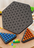 Puzzle de bureau éducatif jouets chaîne triangle échecs triangle élastique jeu ensembles chaîne triangle jeu d'échecs