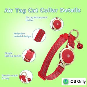 Collier intelligent de suivi GPS pour chat, rouge, étanche, avec Bluetooth et clochette pour chats et chatons - Product Image 4