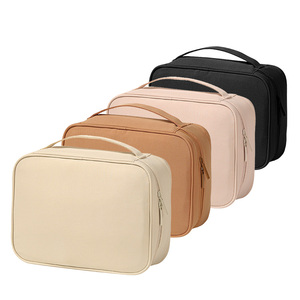 OEM ODM Service Pearl Cotton Padded Cosmetic <b>Case</b> Multi-Compartment Daily <b>Makeup</b> Storage Professional - Product Image 1