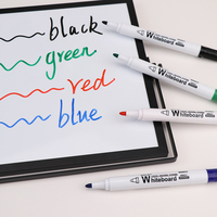 Marqueur effaçable à sec écologique personnalisé, encre noire pour tableau blanc, pour l'école et le bureau, pointe biseautée, coloré et durable