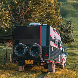 Caravana 4x4 reboque de campista off-road de 17 pés, trailer off-road para 5 passageiros e trailer de viagem