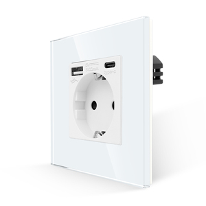 Chúng tôi tiêu chuẩn 16 Một Nhà điện chuyển đổi ánh sáng Tường Outlet chuyển đổi điện trắng với USB A + C tường chuyển đổi ổ cắm - Product Image 1