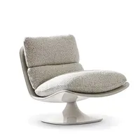 Fauteuil pivotant de style italien moderne en PU pour salon, design haut de gamme