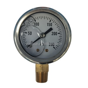 Manómetro de Presión de Acero Inoxidable de Instalación Vertical Poolstar, 0-90 PSI, Rosca de Tubería de 1/4\" para Piscina, Spa, Bañera, Accesorios - Product Image 3