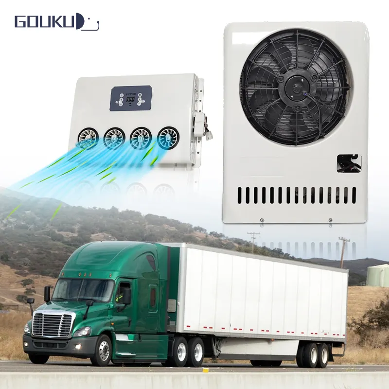 Dc 24V backwall điều hòa không khí tự động điện 12V 24V cho xe tải van máy xúc đậu xe điều hòa không khí
