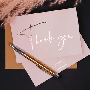 Biểu Tượng Tùy Chỉnh Thiết Kế Cả Hai Bên In Ấn Nghệ Thuật Giấy Bưu Thiếp Cảm Ơn Bạn Thiệp Chúc Mừng Thẻ Tùy Chỉnh Tên Cảm Ơn Thẻ Cho Doanh Nghiệp Nhỏ - Product Image 1