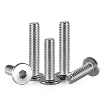 Vis de précision en acier inoxydable à profil ultra bas M2 M3 M4 M5 M6 X 50mm M8, vis à tête fine hexagonale à six pans creux, micro-vis