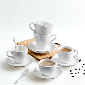 Ristorante tazze da caffè in ceramica sfuso | Tazza di porcellana resistente per Hotel e Catering | Tazze da caffè in ceramica all'ingrosso con logo - Product Image 1