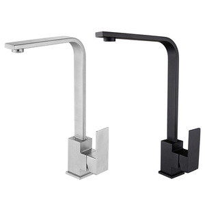 Kitchen Faucet 304 Stainless Steel Single Handle Deck Mounted Pull Down Minimalist Style For Sink Vegetable Wash - Product Image 3