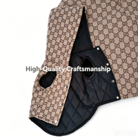 Manteau d'hiver pour chien en coton de luxe avec logo personnalisé, matériau écologique pour toutes les tailles, fabricant en gros