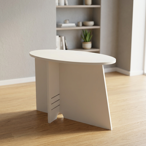 Petite table à manger ovale en bois moderne, durable et de haute qualité, couleur personnalisable, 20 ans d'expérience, fabrication taïwanaise, mobilier pour la maison - Product Image 3