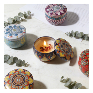 Coffret Cadeau Bougie Parfumée de Marque en Boîte Métallique Premium, Mélange de Soja, Idéal pour Mariage, Boutique, Promotion, Présentation, Collection - Product Image 4