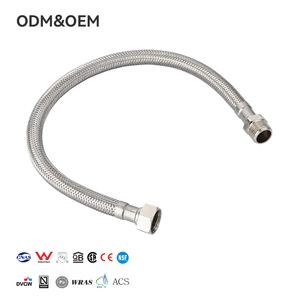 현대적인 내부 EPDM 튜브 구리 피팅 와이어 스테인리스 스틸 편조 플렉시블 욕실 변기 호스 5년 이상 보증 배관 호스 - Product Image 1