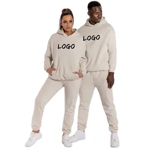 Custom Women's Hoodies Suit With Pant And Jogger In Printing Logos And Embroidery Logos Pullover Hood Long Sleeve