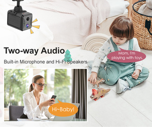 Caméra bébé intérieure sans fil LS VISION 3MP Mini avec communication bidirectionnelle, infrarouge PIR, enregistrement automatique, 4G/Wifi, Ubox - Product Image 4