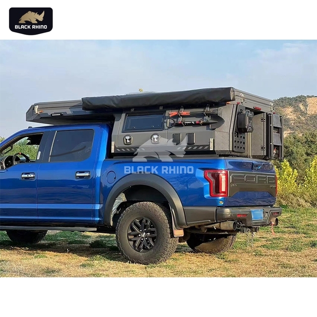 Truck Camper With Side Storage Campers for Sale 4x4 Aluminum Aluminium Pop up Caravan Bathroom Body Short Bed