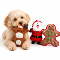 Juguete de peluche chirriante para perros con diseño navideño, listo para OEM, para cachorros masticar