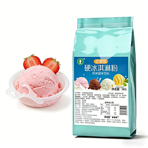 Polvo para Helado Duro de Fresa con Jugo de Fruta Fresca Añadido para la Sección de Congelados de Supermercados, Gran Cantidad con Descuento, Artículo en Oferta - Product Image 1